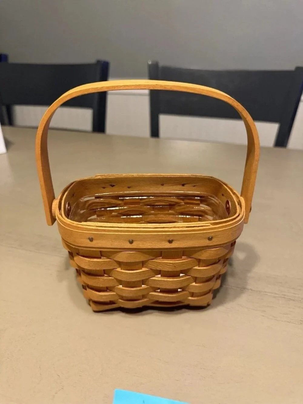 Longaberger Horizon of Hope Basket with Floral Liner Protector 1997